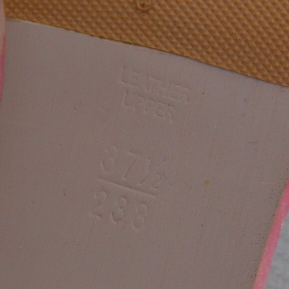 Vintage Y2K Pink Heeled Mules Buckle Sz 7.5 - Picture 4 of 9